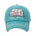 Distressed Vintage Style Happy Camper Hat Baseball Cap Mom Runner  eb-59328122